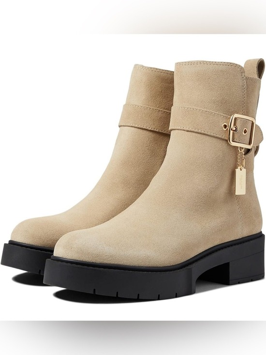 Coach Shoes - GUC Coach Lacey Suede Bootie Size 7.5 Retail $275